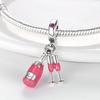 Copper Colorful Food Charms Beads Fruit Beer Lollipops Ice Cream Hamburger Dangle Fit Original Pandora Bracelet Diy Jewelry