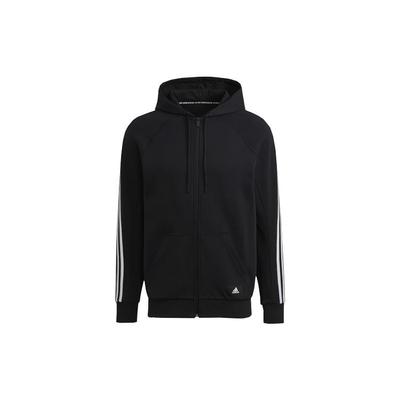 Langärmlige Kapuzenjacke mit Reißverschluss Herren Oberbekleidung Schwarz GM6450