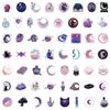 110PCS Trendy Colorful Moon & Graffiti Stickers for Phone & Water Bottle DIY Decoration - Waterproof Decals