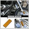 6 Pcs Rectangular Stick-on Safety Spoke Reflective Self Adhesive Reflector for Gate Posts Cars Trailer Motorcycle Trucks Boat Bicycle Bike Orange