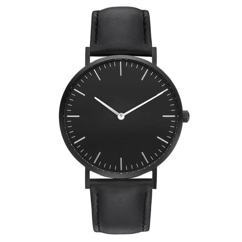 Simple Elegant Watch for Women  Pink White Leather Watchband Dress Lady Wrist Watches Casual Female Clock  Montre Femme