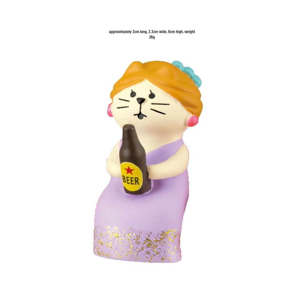 Piano Cat Resin Ornament Blind Box – Trendy Bartender Miniature Decoration & DIY Craft