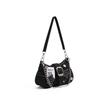 Hot Girl Denim Motorcycle-Style Shoulder Bag: Small, Versatile, Large Capacity Handbag for Women