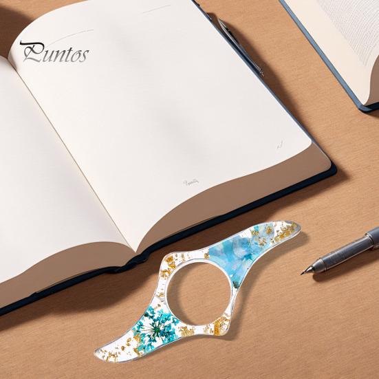 1Pc/2Pcs Book Page Holder Dried Flower Resin Thumb Ring Page Holder Flower Bookmark Reading Accessories for Book Lovers Readers