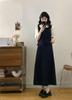 2026 Summer College-Style Doll Collar Two-Piece Top with Elastic Waist Skirt (Long/Short)