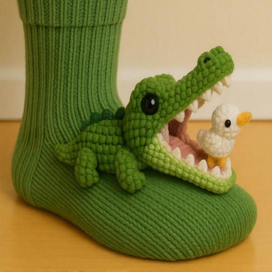 Yousheng 3D Knit Animal Socks Winter Warm Thick Socks with Santa Xmas Tree Animal Hug Socks Christmas Gifts for Kids And Adults