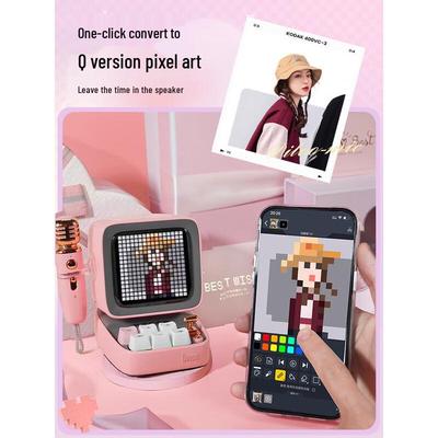 Divoom Ditoo-Mic Retro Pixel Bluetooth Speaker with KTV Microphone & Alarm CN Plug (adapter Included)