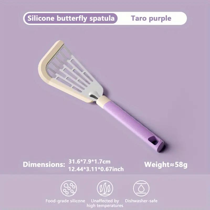 1PCS Multifunctional Silicone Striped Fish Steak Spatula Heat-resistant Non-stick Omelette Spatula Omelette Fish Spatula