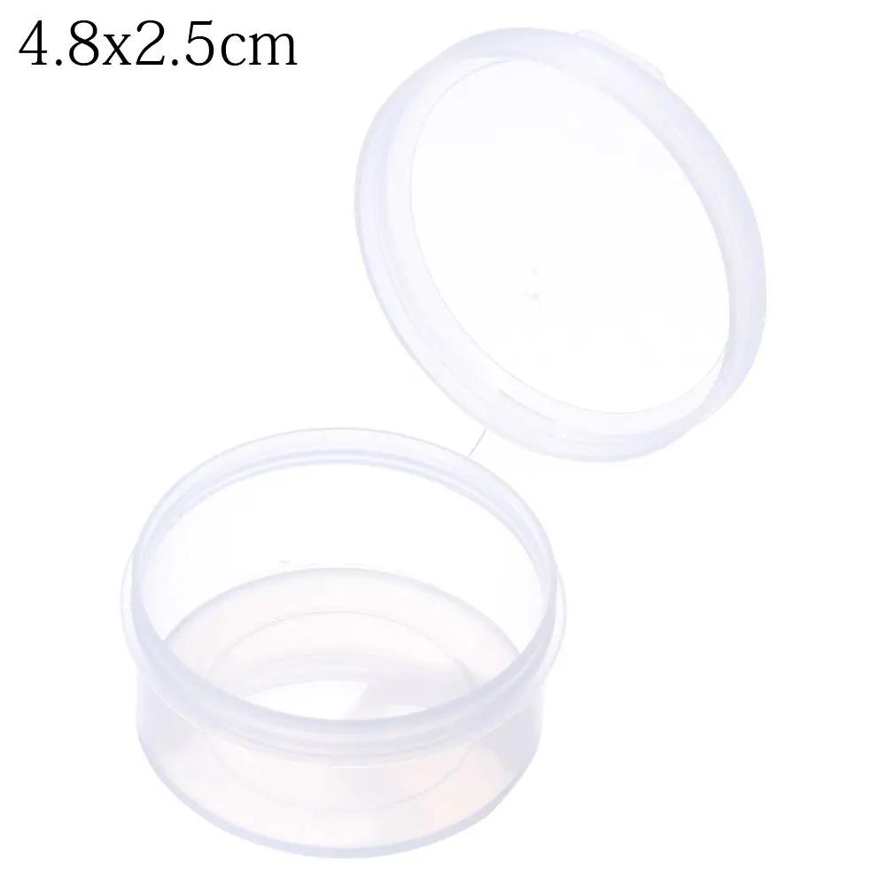 Square Round Plastic Transparent Storage Box Small Items Sundries Organizer Case Jewelry Beads Container Box Tools Accessories