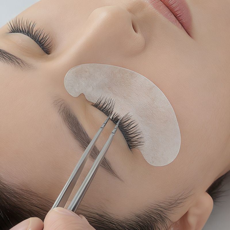 Stainless Steel Eyelash Extension Tweezers Curved Tip Tweezers Lash Applicator Extension Supplies DIY 3D 6D Makeup Beauty Tools