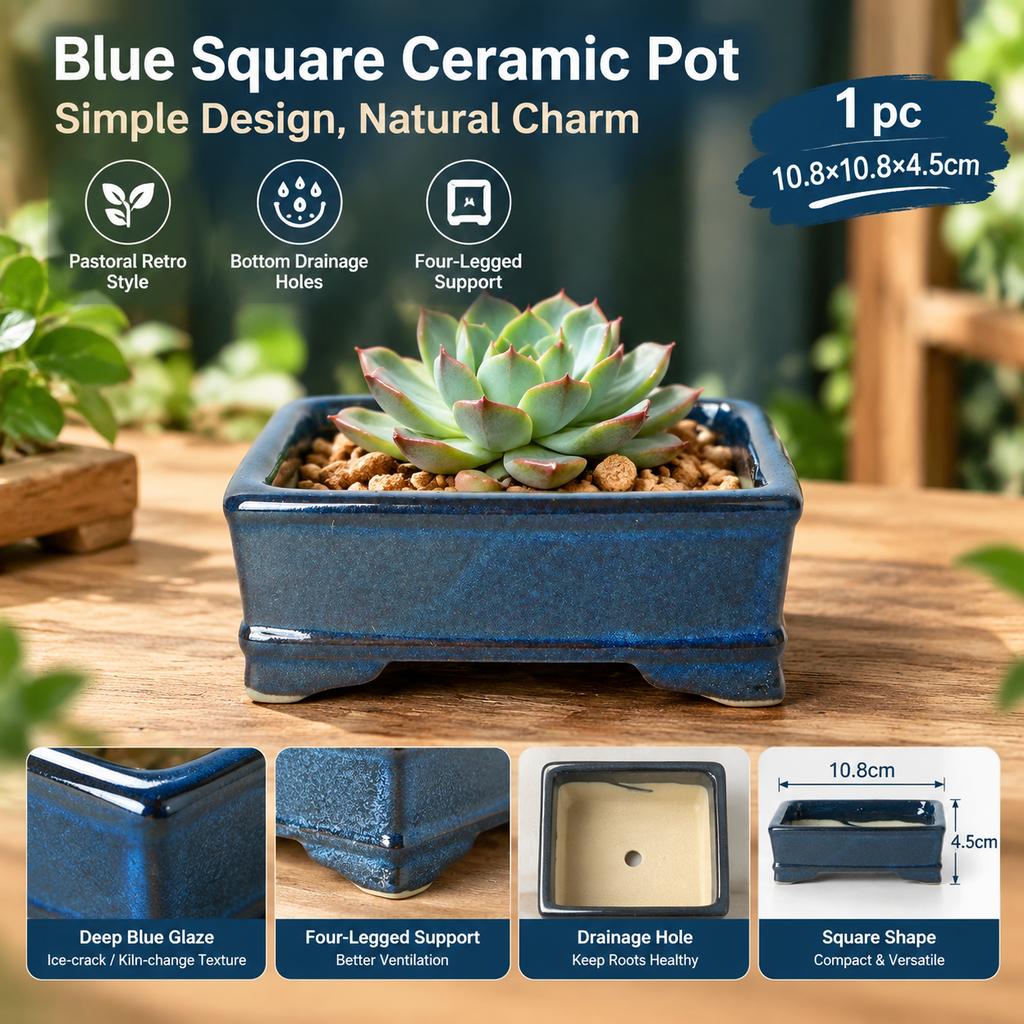 Retro Kiln-Changed Ceramic Mini Flower Pot