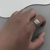 Adjustable Open Ring Men Women Vintage Coin Motif Geometric Silver-Plated Statement Retro Boho Chic Jewelry