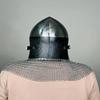 Nurnberg Bascinet Hounskell Helmet Barbuta Chainmail Steel Helmet Medieval Knight Chainmail Hand Forged LARP  Best Gift