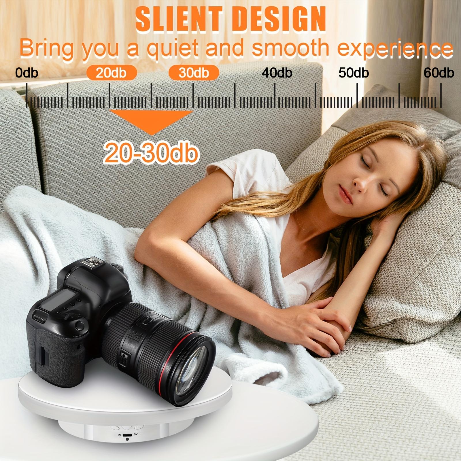 JIABINFU Electric Rotating Display Stand, 360-degree Electronic Turntable, Remote Control USB Cable, Jewelry Display Stand
