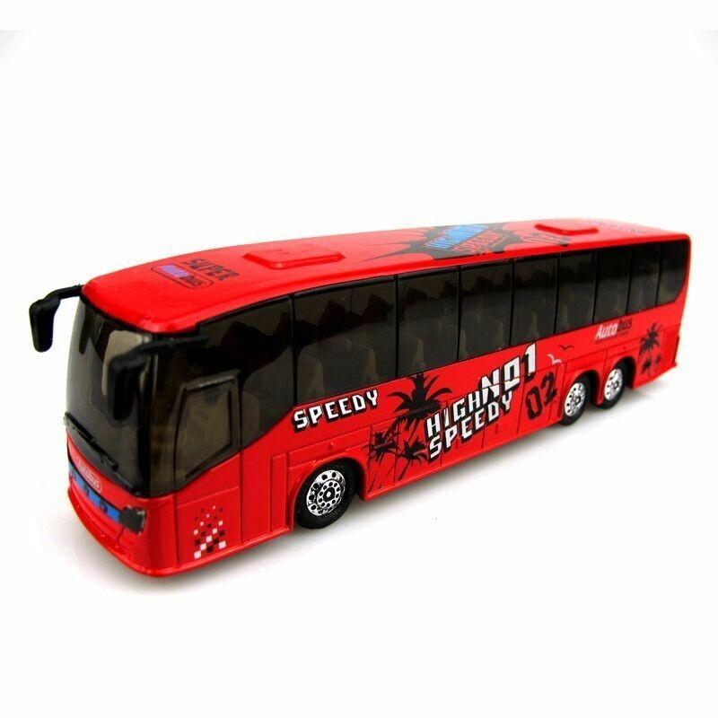 Exquisite 150 Diecast Metal Alloy Bus Toy For Kids With Openable Doors Music Light