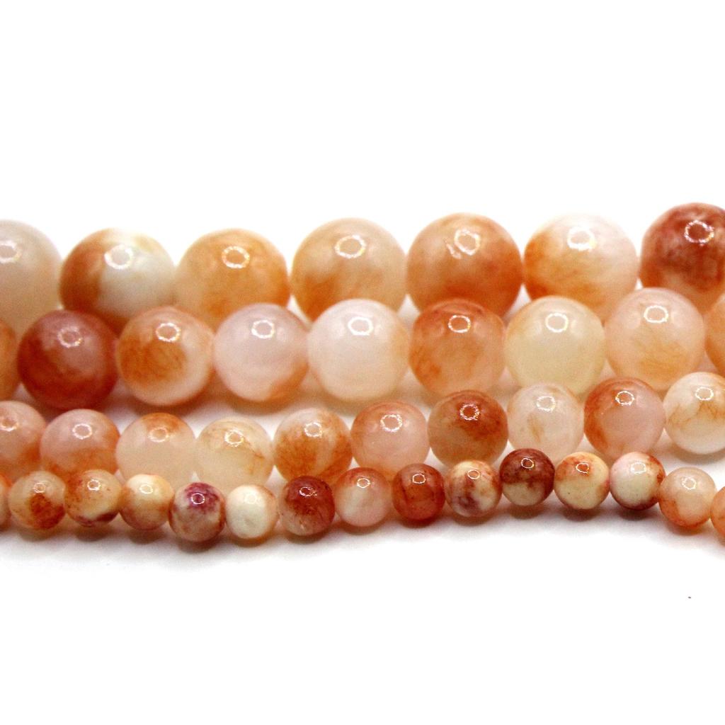 Orangefarbene Persische Topas Runde Perlen für DIY Schmuckherstellung
