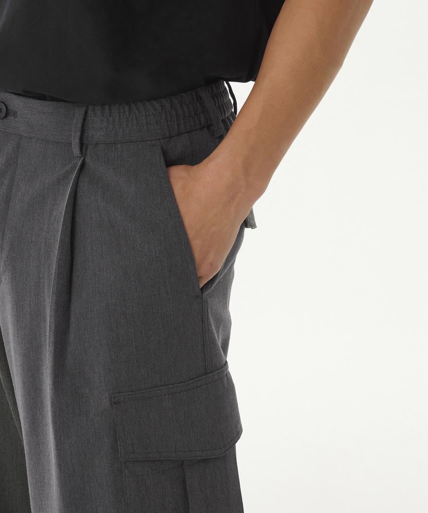 MUSINSA STANDARD Parachute Banding Cargo Slacks [Medium Gray]