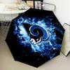 1PC Rams Team Spirit Printed Umbrella Folding umbrella, automatic umbrella 8-Frame for Travel, camping Fan gifts Christmas Gifts