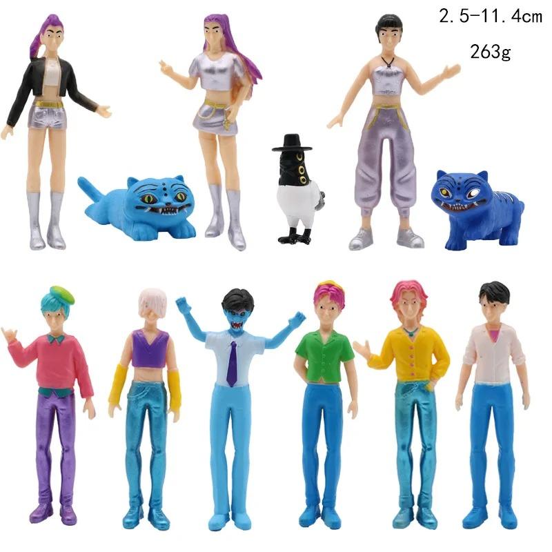 Anime Kpop Demon Hunters Figure Rumi Mira Zoey Derpys Tiger Figurine Toy Cute Desk Decoration Statues Ornament Kid Gifts