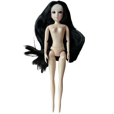 BJD Puppe 30cm Bewegliche Gelenke Puppen 3D Augen Bjd Kunststoff Puppe für Mädchen Spielzeug Lange Perücke Weiblicher Akt Körper Mode Weihnachtsgeschenk