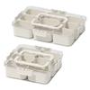 Snack Box Container with Multiple Compartments BPA Free Transparent Lid Design Refrigerator Organizer Food Storage Box