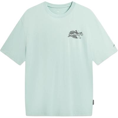 Li Ning Outdoor CF Feuchtigkeitsableitendes lockeres bequemes Kurzarm-T-Shirt Herren Oberteile ATSW035-5