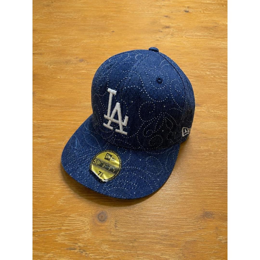 Used Limited Edition NEW ERA 59FIFTY LA Dodgers Denim Silver Blue Cap