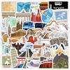 50 Stück Europäische Reise-Serie Graffiti-Aufkleber Wasserbecher Handy Computer Wasserdichte Dekorations-Aufkleber Reise-Aufkleber