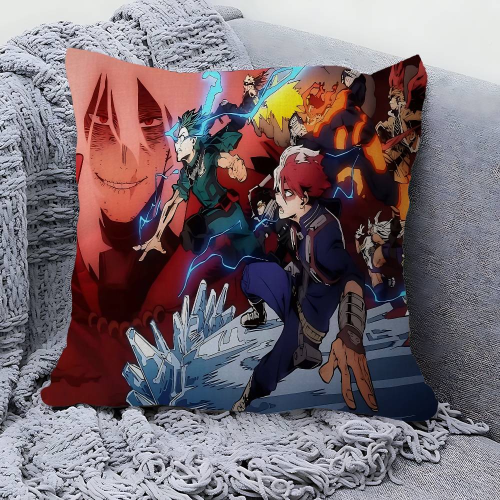 My Hero Academia Cool Cartoon Cushion Cover Polyester Sofa Cushions Decorative Throw Pillows Home Decoration Pillowcover