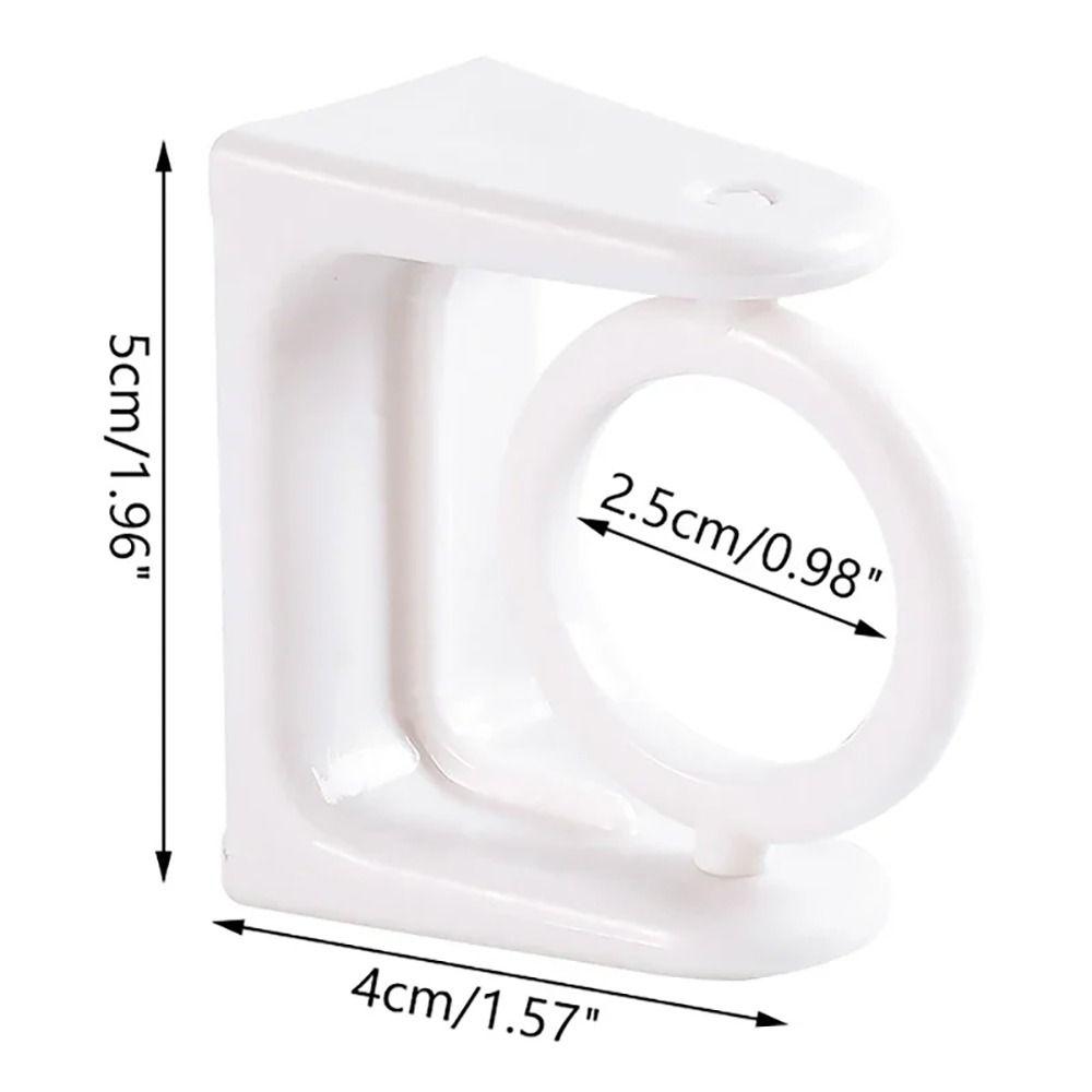 10Pcs Durable 360° Rotatable Pole Fixator Strong Adhesive Retractable Curtain Rod Bracket Non-drilling Shower Towel Rod Hook