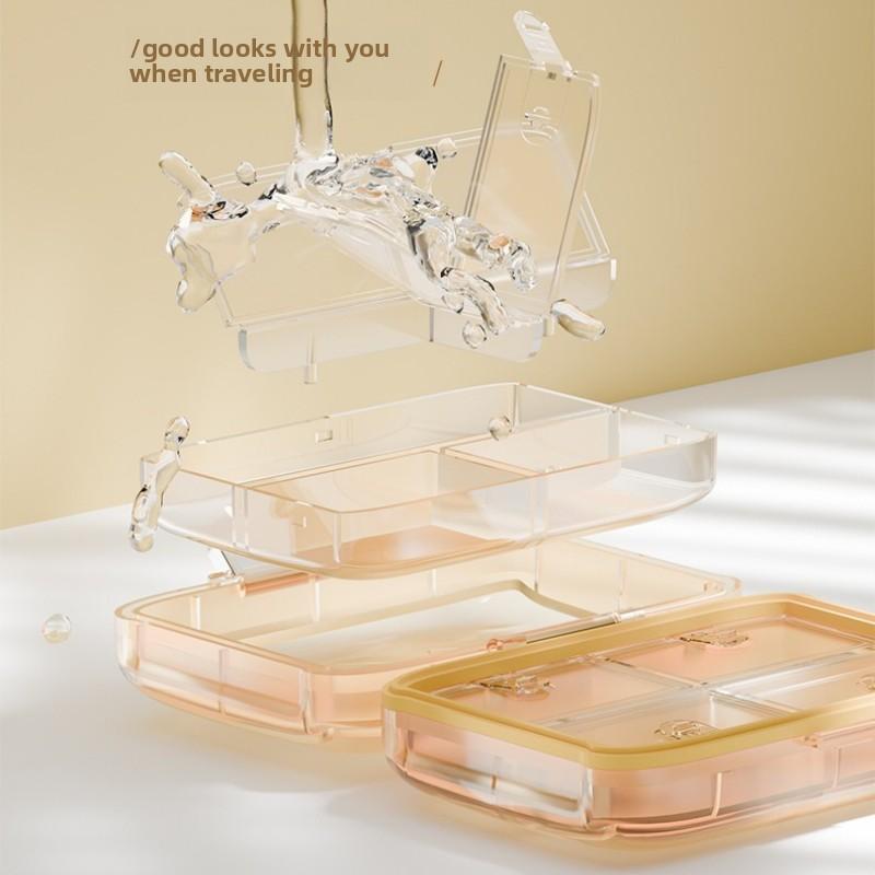 Portable Weekly Pill Box Waterproof And Moisture-Resistant Food-Grade Material 7-Compartment Storage Box Travel Pill Organizer