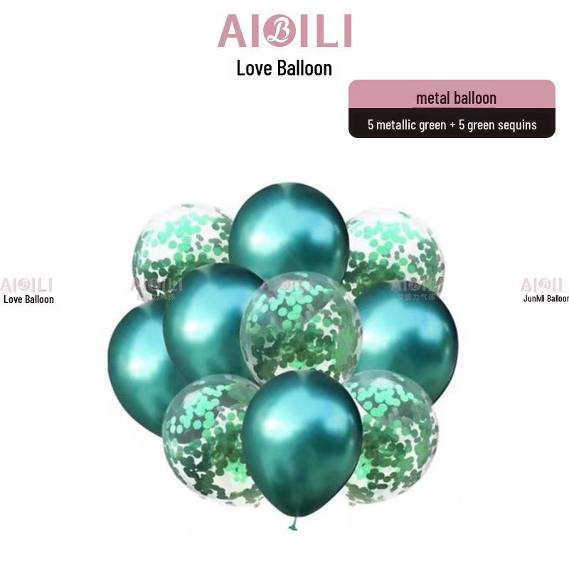 Metallic Sequin Balloon Set for Birthdays, Valentine's Day, and Weddings