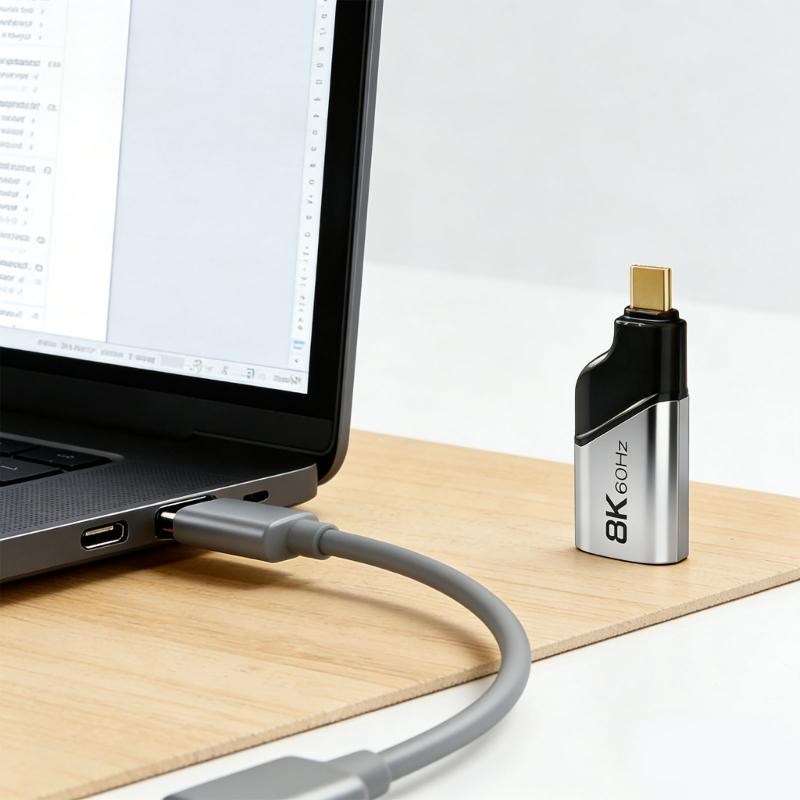 Universal USB Type C to HDTV Adapter for Smartphones Laptops Tablets with 8K60Hz 4K144Hz 2K/165HZ Resolution Support