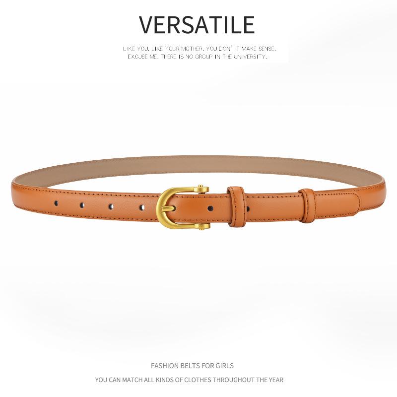 Korean New Versatile Women's Belt Trendy Jacket Belt for Women Simple Balm Waist Belt Genuine Leather Decorative Belt