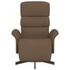VidaXL Fauteuil inclinable avec repose-pieds marron tissu 356604