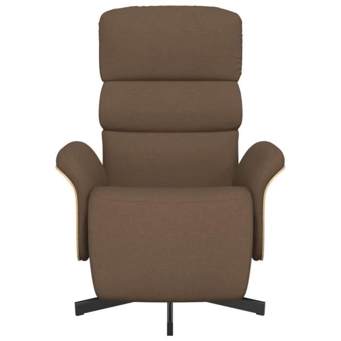 VidaXL Fauteuil inclinable avec repose-pieds marron tissu 356604