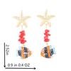 Přehnaná barva tropické ryby hvězdice námořní náušnice oceán malé rybky přírodní dovolenkový vítr náušnice
