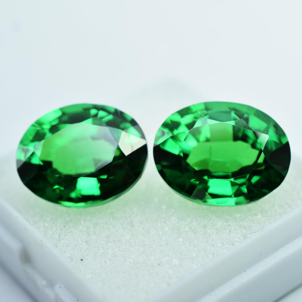 Natural Tsavorite Green Garnet Oval Cut 8 To 10 Ct Certified Loose Gemstones