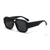 Fashion Red Color Women Double Bridges Square Sunglasses Retro Wide Legs Men Sun Glasses Driving Hiking Shades UV400