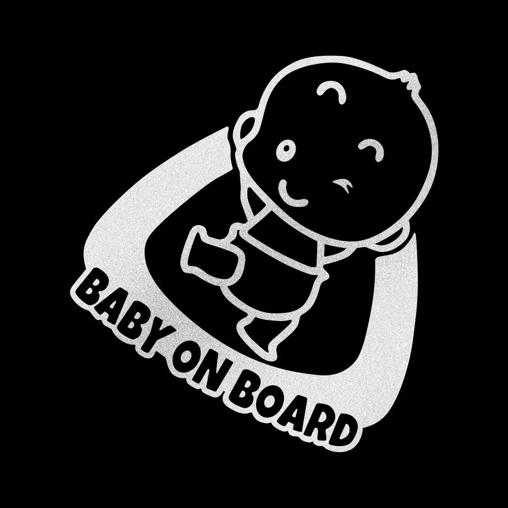 Baby on Board Car Stickers The Whole Body PVC Glue Sticker Funny Baby In Car Vinyl Decal DIY Auto Window Decoration