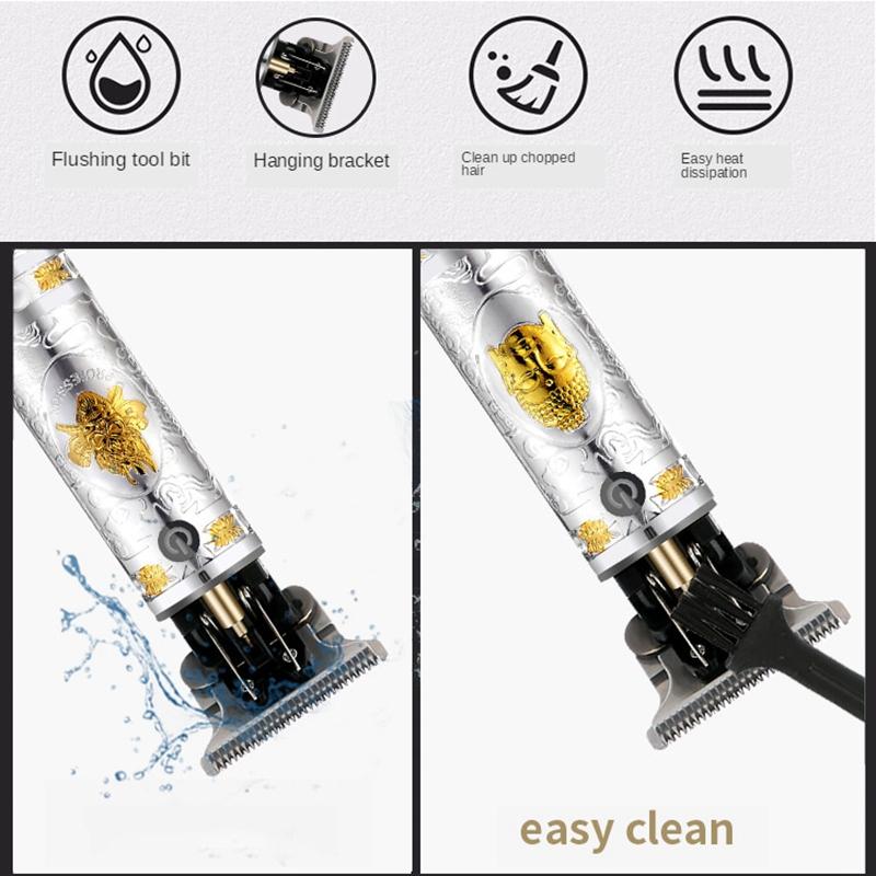Professional Hair Clippers Men Electric Beard Trimmer Digital Display USB Rechargeable Cordless Hair