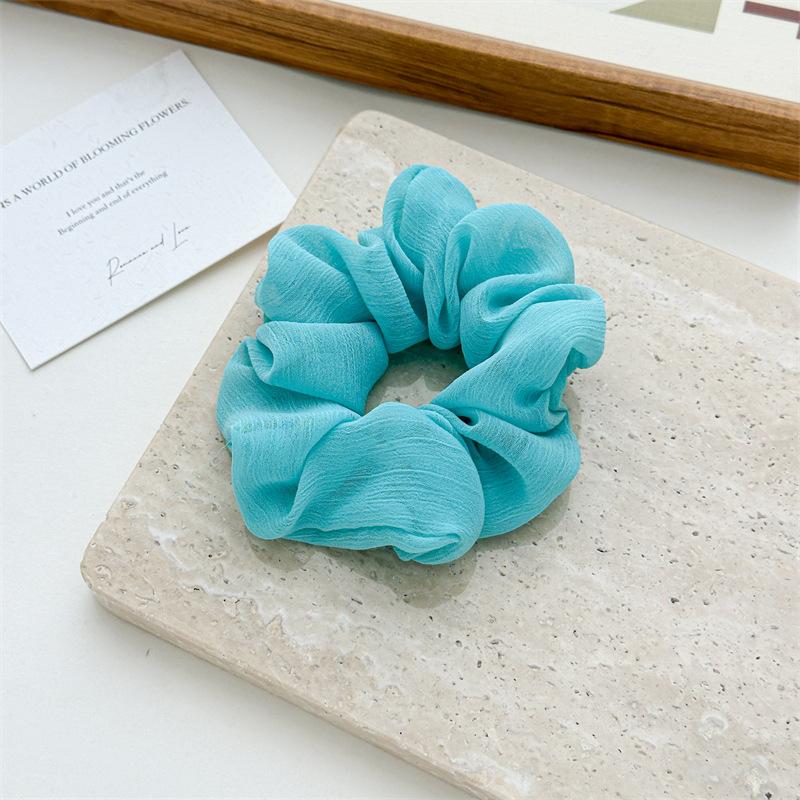 Airy Chiffon Vibe Transparent Texture Hair Ties Macaron Candy Colors Cloud Like Voluminous Headwear Summer Beach Hair Accessories