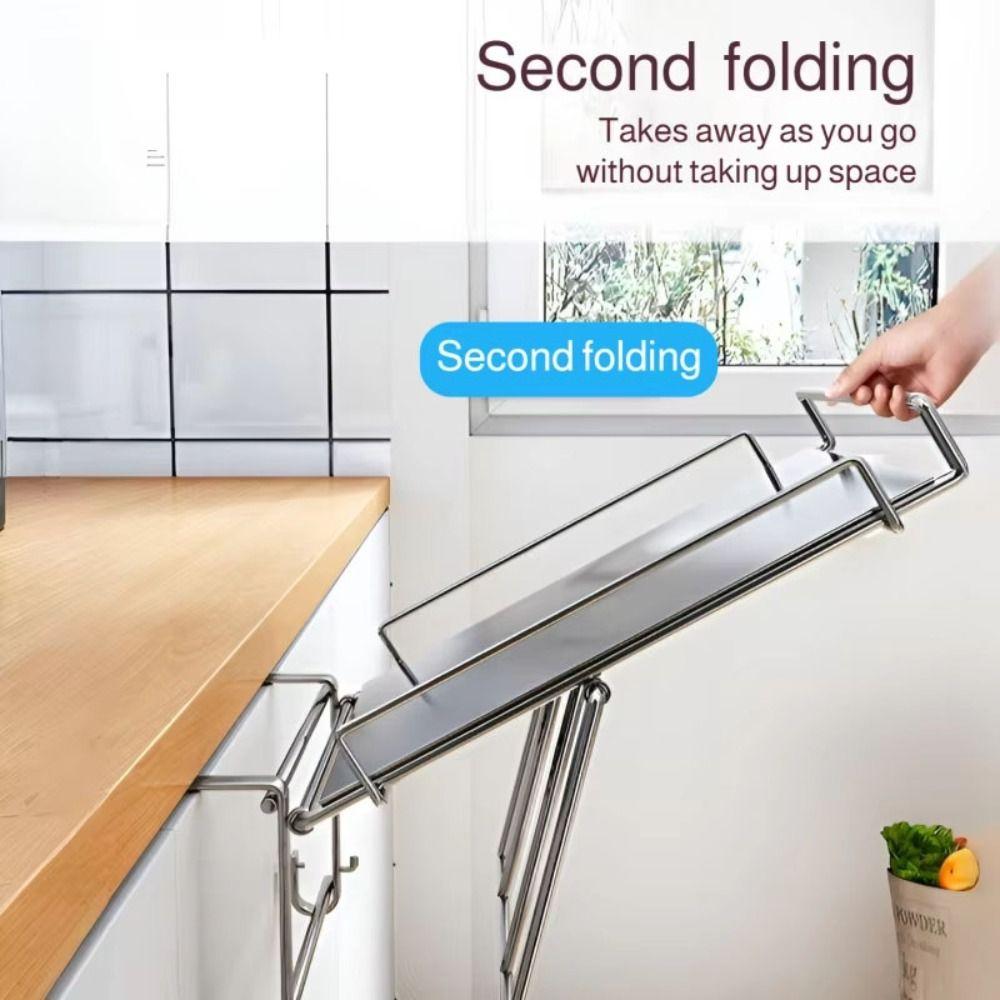 Foldable Space-saving Rack Compact Design Countertop Extension Shelf  Appliance Storage