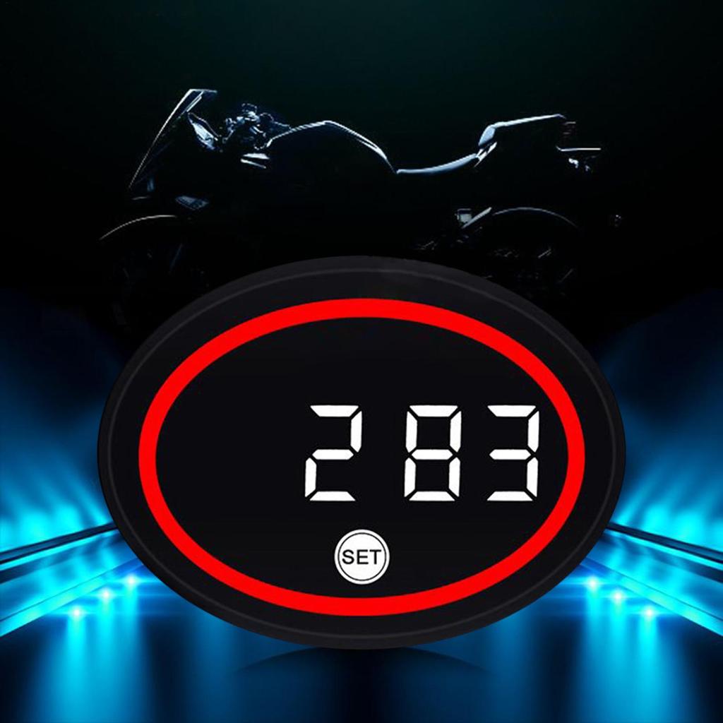 Motorcykel Digital Klocka Vattentät LED-display Spänningsdisplay Motorcykel Digital Klocka För Kvinnor Tonåringar Cykelentusiaster