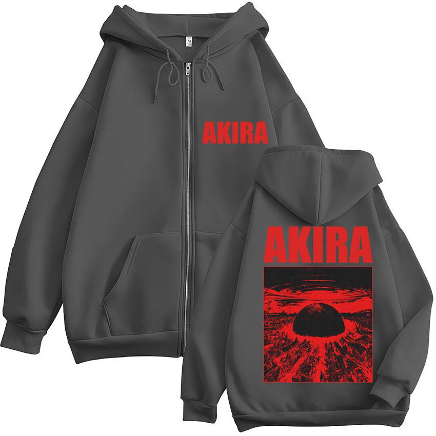 Japan Anime Akira Zip Up Hoodie Science Fiction 90s Movie Shotaro Kaneda Trend Zip Up Sweatshirt Men Women Jackets