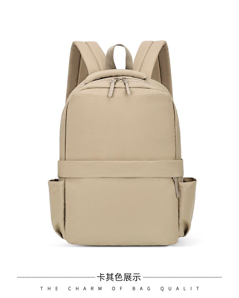 Schoolbag stylish simple versatile multi-storage compartment backpack large capacity outdoor travel men's and women's backpack