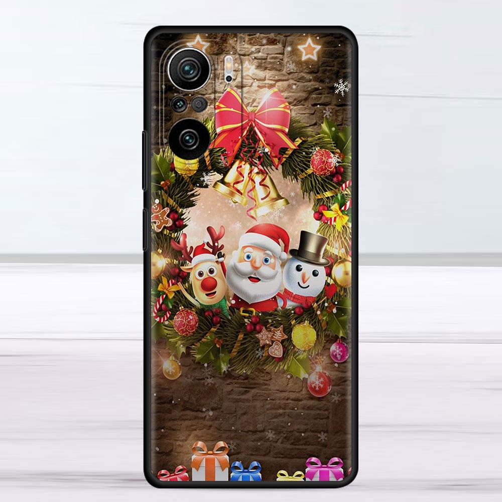 Christmas Santa Claus Case For Xiaomi Redmi Note 11 10 9 Pro K40 10S 9S 9A 9C Phone Cover 9T 8 8T 7 11T Silicone Shell