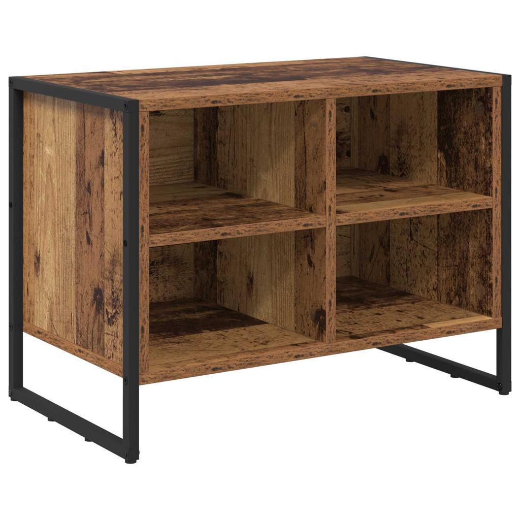 Shoe Cabinet with Storage Rustic Wood Finish 60 x 35 x 44 cm Engineered Wood