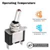 Linkstyle 5PCS 12V LED Toggle Switch, Waterproof 3 Pin SPST 20A ON/Off Red Lighted Rocker Toggle Switch, For Auto Car Marine RV Vehicles Truck Boat
