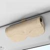 Suede Leather Car Eyeglass Case Automatic Closing Non-slip Auto Sun Visor Glasses Holder Magnetic Multi-functional Eyewear Clips